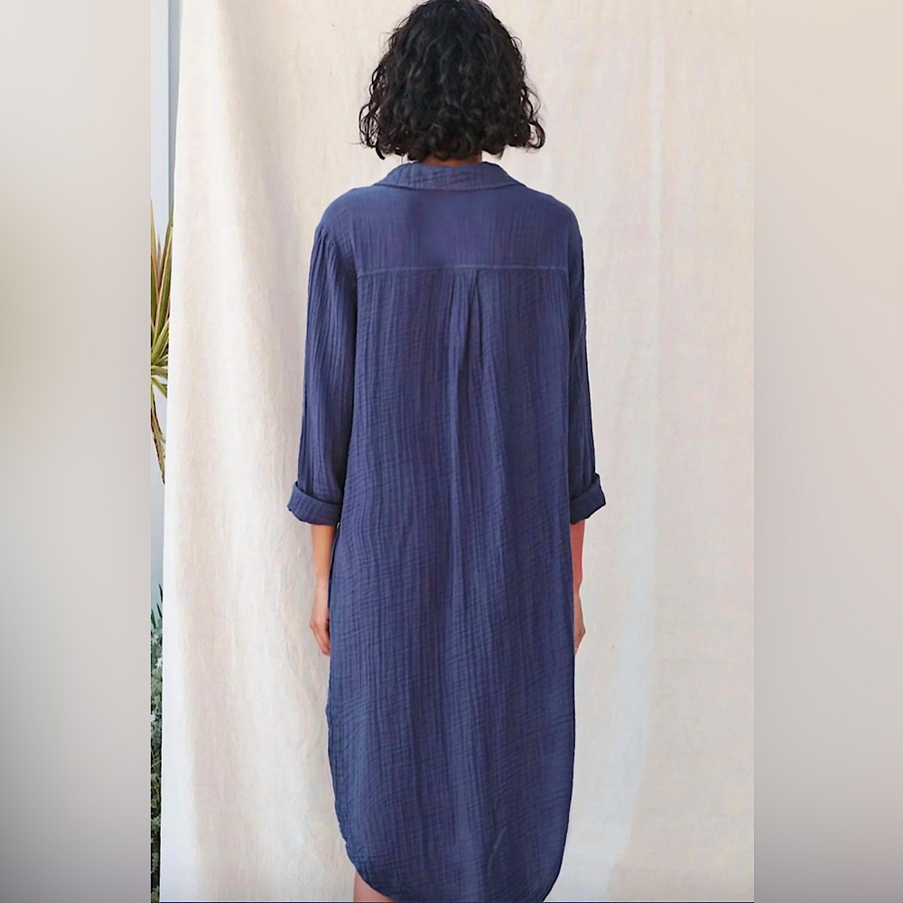 NWT Sundry Shirttail Dress in Navy Sz Small (1) - Picture 5 of 13